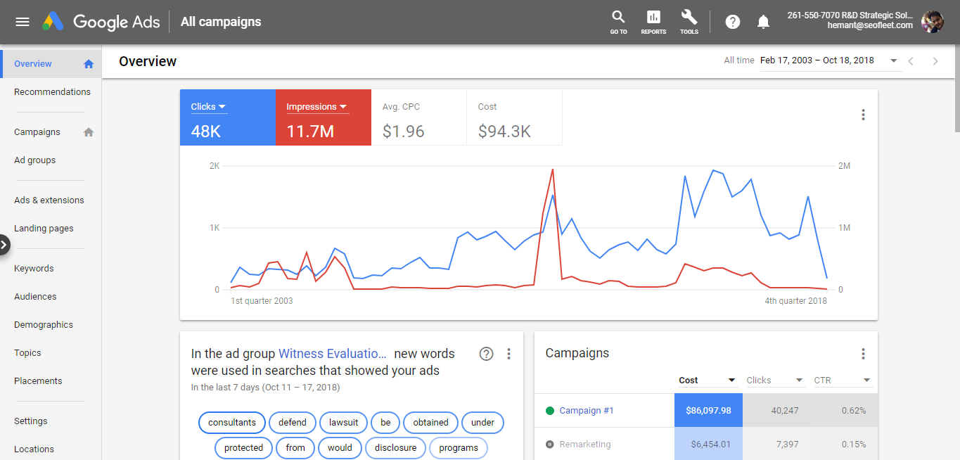 Google Adwords BlueNetvista